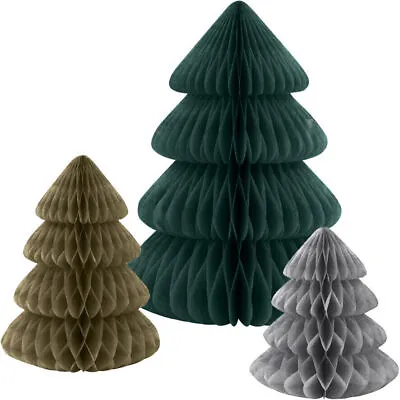 £4.99 • Buy 3 Christmas Tree Honeycomb Decoration Party Table Tablescape Assorted Decoration
