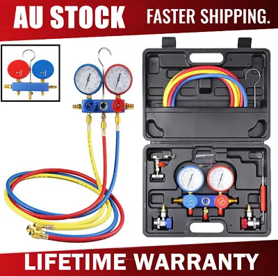 A/C Manifold Guage Set Pressure Gauge R134a R22 R410A HVAC Vacuum Gauge Set NEW • $76