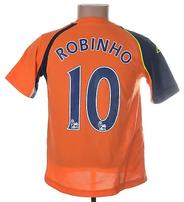 Manchester City 2008/2009 Third Football Shirt Le Coq Robinho #10 Yl Boys • $16.19