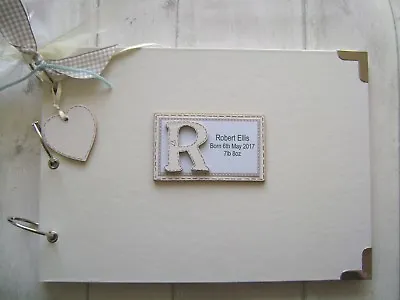 Personalised New Baby/christening Gift Boy. A4 Size Scrapbook/photo Album  • £19.50