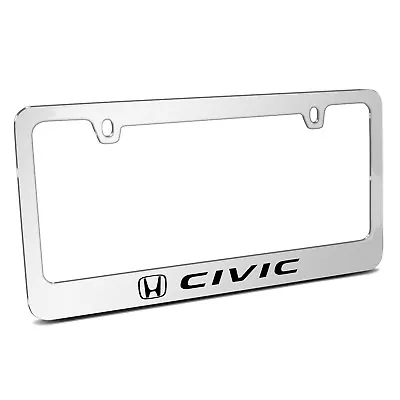 Honda Civic Mirror Chrome Metal License Plate Frame • $39.99