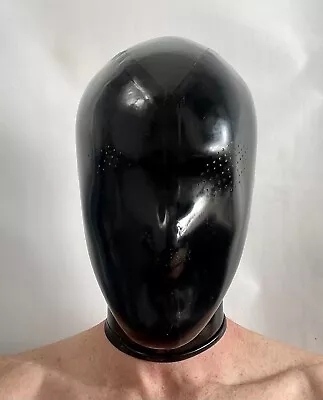 Hood Mask Net Eyes Cosplay Rear Zipper 0.4 Mil 100% Latex Rubber • $58