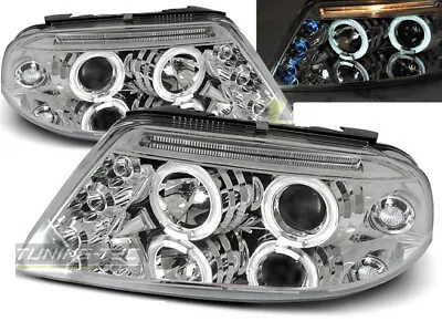 Headlights For VW PASSAT 3BG 00-05 Angel Eyes Chrome WorldWide FreeShip US LPVW7 • $320.67