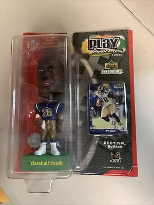 St. Louis Rams NFL Marshall Faulk Collectible Bobble Head & Card 2001 UD Box 30 • $14.99