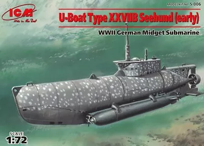 ICMS006 - ICM 1:72 - U-Boat Type XXVIIB  Seehund  (early) • £12.99