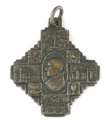 * 1950 - Anno Santo - Vintage Pope Pie Xii Catholic Cross Medal • $9.99