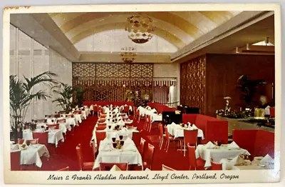 Meier & Frank's Aladdin Restaurant Lloyd Center Portland Oregon OR Postcard • $7.95