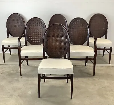 Vintage Modern Cane Back Dining Chairs After Harvey Probber- Set Of Six • $995