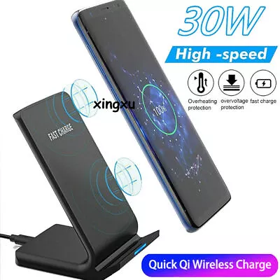 30W Wireless Fast Charger Charging Stand Dock Fr IPhone 11 12 13 14 Pro Max Mini • $18.99