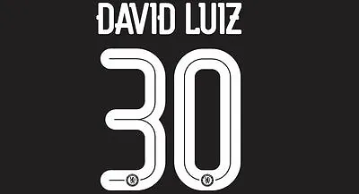 David Luiz #30 2016-17 CFC Fa Cup Away Football Nameset For Shirt • £12.50