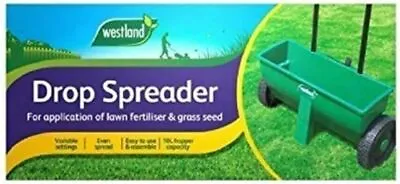 Westland Lawn Fertiliser Push Along Drop Wheeled Seed Spreader - Even Spread • £31.76
