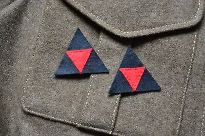 British Ww2 3rd Infantry Division Insignia Patches Repro East Yorkshire Surrey • £4.20