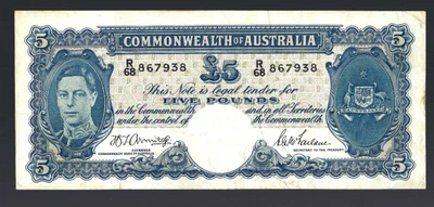 $265 • Buy 1941 Australian £5 Banknote..Armitage/McFarlane Five Pound - R68 867938