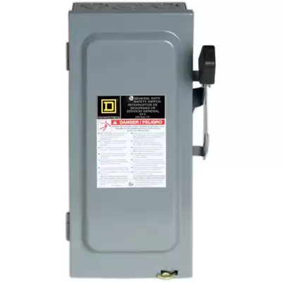 60 Amp 240-V 3-Pole 3-Phase Fused Indoor General Duty Safety Disconnect Switch • $225.60