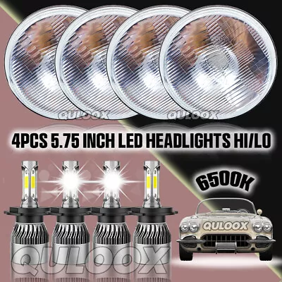 4Pcs 5.75  Chrome LED Headlights Hi/Lo Sealed Lamp For 1958-1960 Edsel Ranger • $119.99