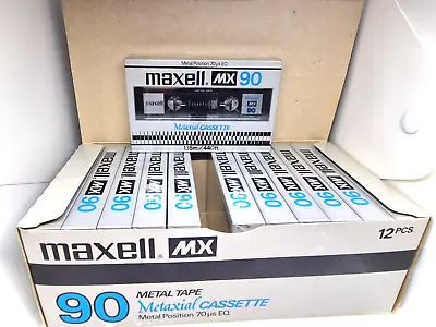 MAXELL MX 90 METAL 12PACK BOX   Blank Audio Cassette Tape (Sealed) NOS! New • $649.99