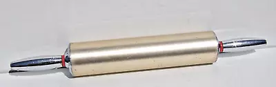 Vintage MID - CENTURY MODERN METAL ROLLING PIN Kitchen Utensil SILVER GOLD $9.95 • $9.95