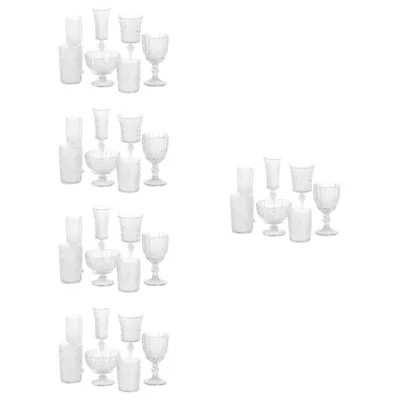  35 Pcs Cocktail Glasses Miniature Drinks Accessories Water Cup Coffee • £36.85