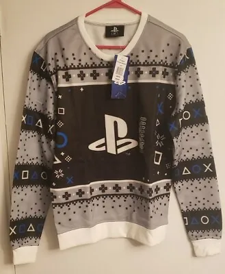 $17.99 • Buy Playstation PS1 Logo Sweater  Holiday Christmas Sweater Authentic Licensed MED