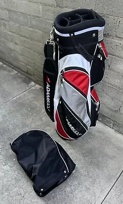 Adams Idea Golf Cart Bag 7-Way Carry Bag W/ Rain Cover Red/Black USED • $140