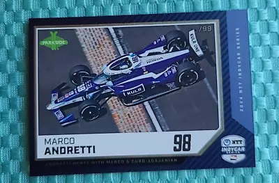/99 - 2024 Parkside Indycar Indy Car Blue Foil Parallel Marco Andretti #70 • $9.99
