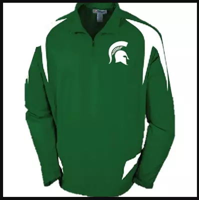 NEW MSU Michigan State Spartans 1/4 Zip Windbreaker Jacket • $44.99