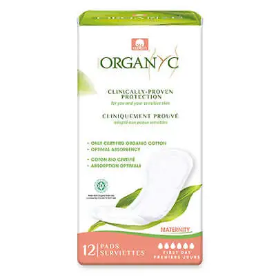 Organyc Organic Cotton First Day Maternity 12 Pads - Pack Of 4 • £24.99