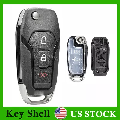 Remote Flip Car Key Shell Case Fob Cover For Ford F-150 2015 2016 2017 2018 2019 • $9.89