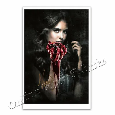 Nina Dobrev + Elena Gilbert / Katherine + Vampire Diaries + Autograph Photo (K7) • £4.51