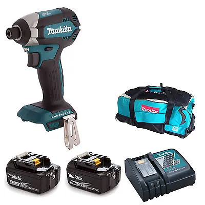 Makita 18v Dtd153 Impact Driver 2 Bl1850b Dc18rc + Bag • £680.99