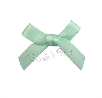 7mm Mini Satin Ribbon Bows Small 3cm Wide Pre-Tied Wedding Cards Sewing • £2.75