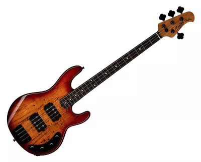 Sterling By Music Man StingRay HH RAY34HH Spalted Maple Blood Orange Burst Used • $999.99