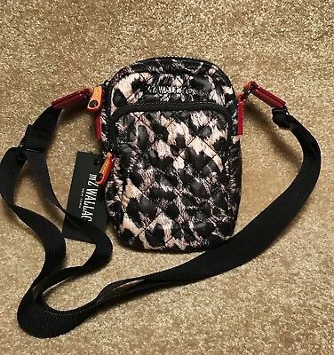 NWT MZ Wallace Micro Metro Crossbody In Leopard Animal Print $135 • $89.99