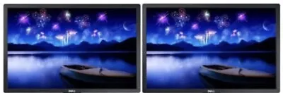 Lot Of 2 Dell E2210f 22  1680x1050 60 Hz Widescreen LCD Monitor • $60