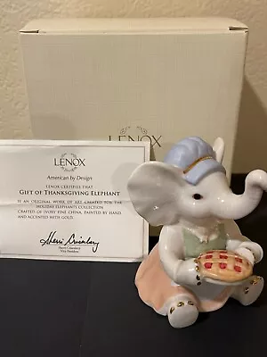 LENOX GIFT OF THANKSGIVING ELEPHANT W/ COA Porcelain November Gently Used Mint  • $18.50