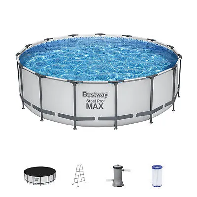 Bestway Steel Pro MAX 15 Foot By 48 Inches Round Above Ground Swimming Pool • $414.99