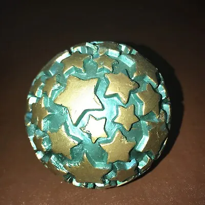 Green Globe Vintage Candle- With Gold Stars Unused • £2