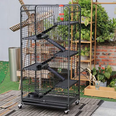 Pet Rodent Play Run Hutch Metal Cage For RatFerretChinchillaDegu Small Pets • £79.95