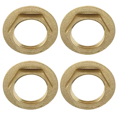 4PCS 1/2 Inch BSP Flanged Back Nut Brass Bathroom Basin Tap Plumbing Fitting Nut • £7.45