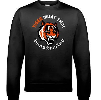 TIGER MUAY THAI JUMPER MMA UFC Martial Arts Thailand Training Top Gym Sweatshirt • £20.99