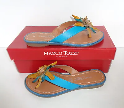 Marco Tozzi Ladies Womens Shoes Leather Designer Sandals RRP £49 New UK Size 6 • £22.98