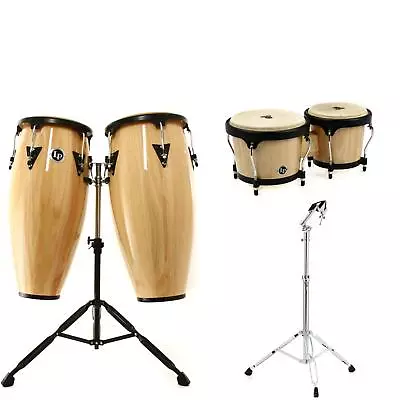 Latin Percussion Aspire Conga Set W/ Bongos And Stand - Natural • $859.97