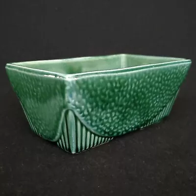 Vintage Hull Pottery Arts & Crafts Mission Green Rectangle Planter 6.5   • $34