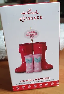 Hallmark Keepsake Christmas Ornament - 2017 Like Mom Like Daughter Wellies • £8