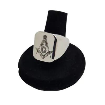 Freemasons Ring Masonic Jewellery Excellent Quality 316L Stainless Steel Silver • £12.99