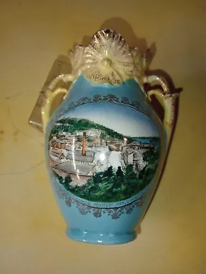 Vintage Small Wheelock Vienna Austria Vase With Picture Of Southern Illinois... • $14.99