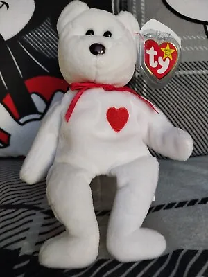 Special Olympics Ty Beanie Bear Valentino Very Rare With Certificate  • £49.99