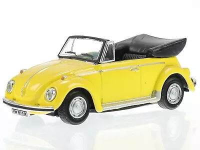 VW Volkswagen Käfer Beetle Convertible Yellow Diecast Model Car 711ND-VW-01 Cara • $13.90