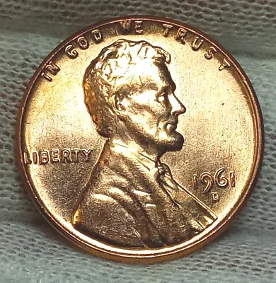 1961 D Lincoln Memorial Cent Uncirculated  BU  Free Shipping • $1.95