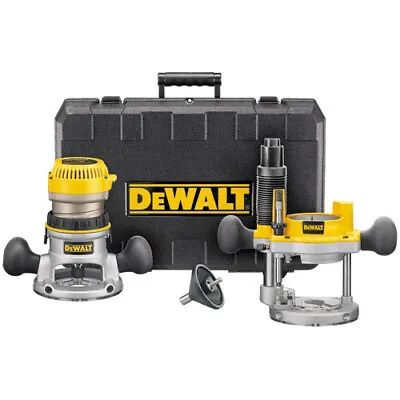 DEWALT 1-3/4 HP 120V Fixed Base And Plunge Router Combo Kit DW616PK New • $217.66